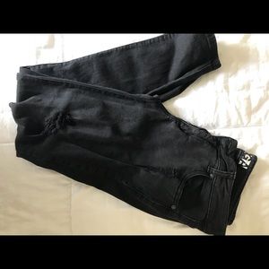Garage brand black ripped jeans